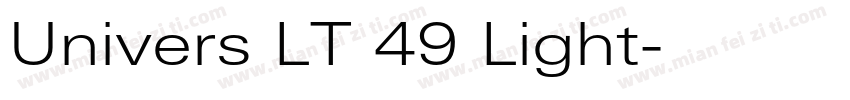 Univers LT 49 Light字体转换